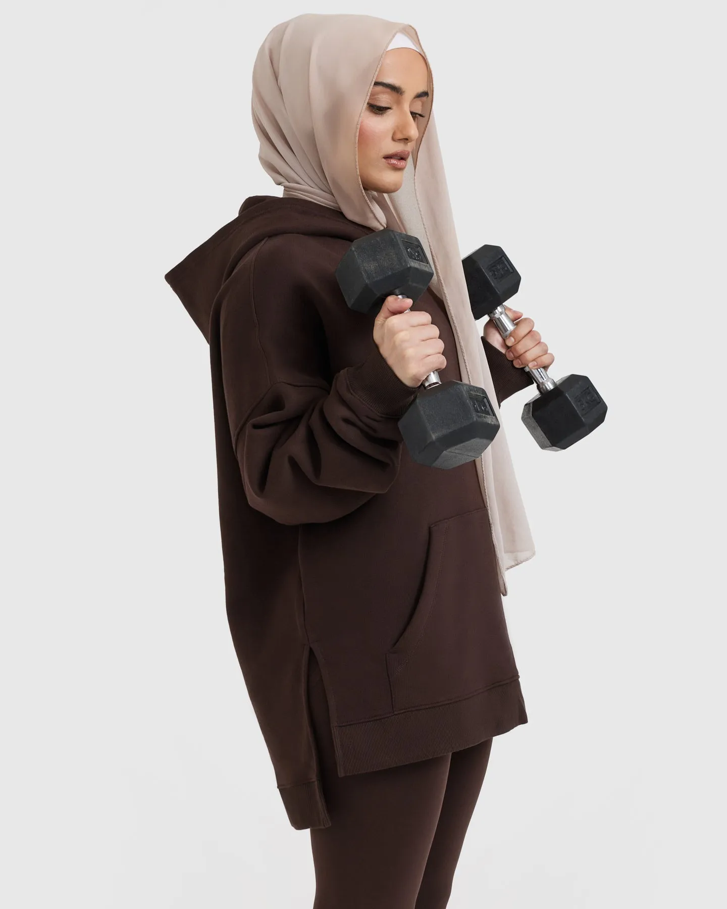 All Day Longline Hoodie | 70% Cocoa