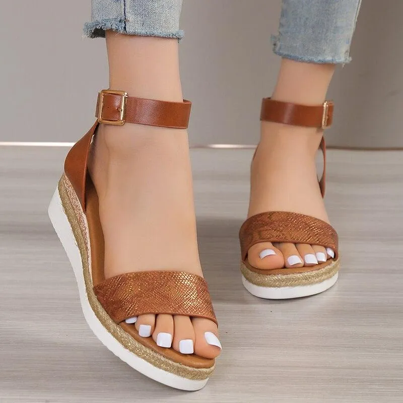 Ankle Strap Wedge Sandals