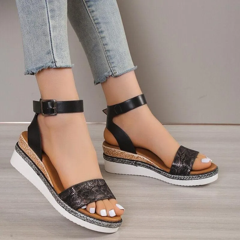 Ankle Strap Wedge Sandals