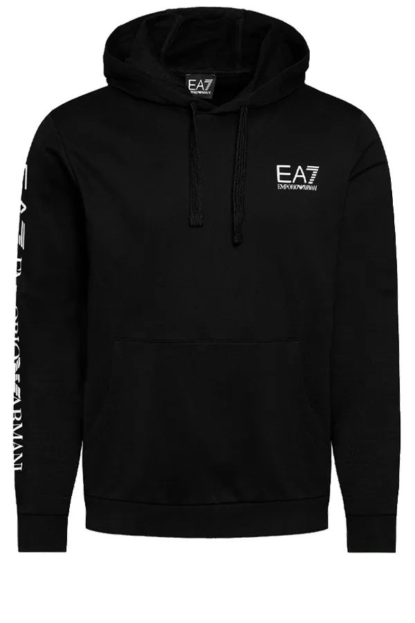 Armani EA7 Hoodie Tape Logo Black