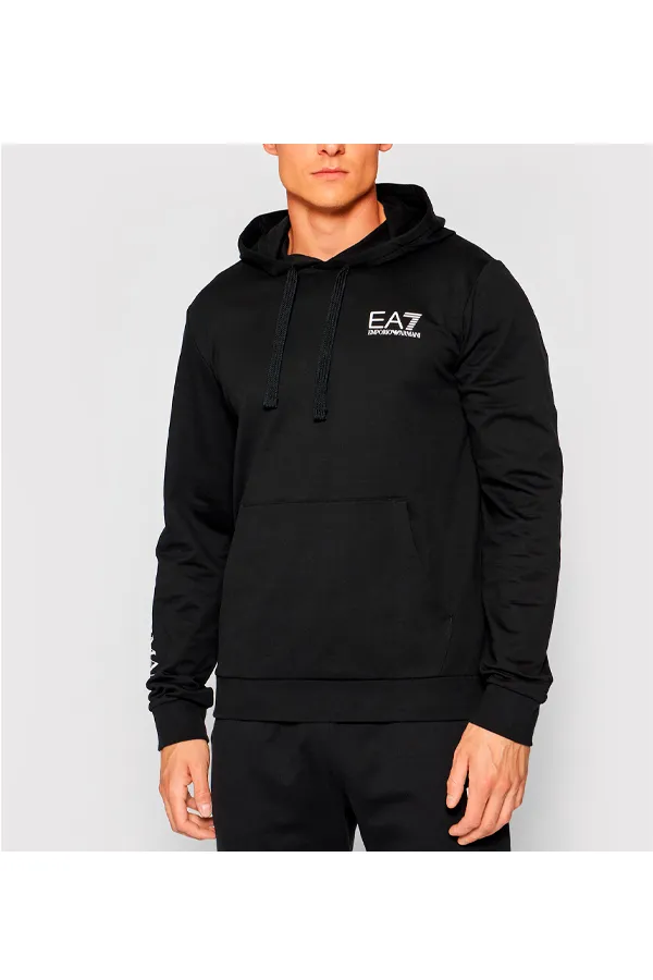 Armani EA7 Hoodie Tape Logo Black