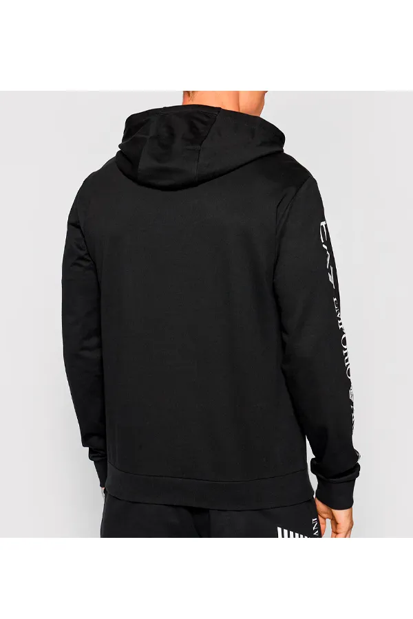 Armani EA7 Hoodie Tape Logo Black