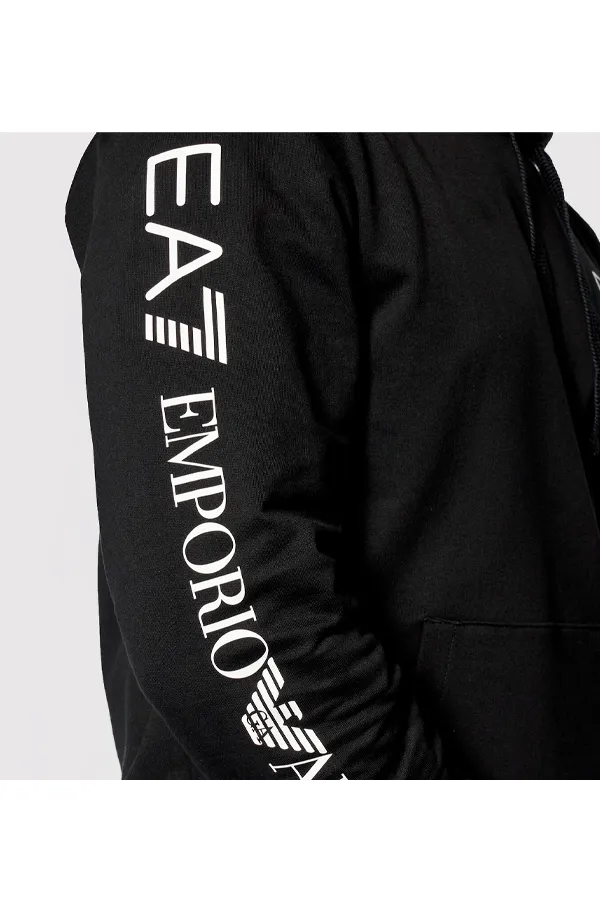 Armani EA7 Hoodie Tape Logo Black