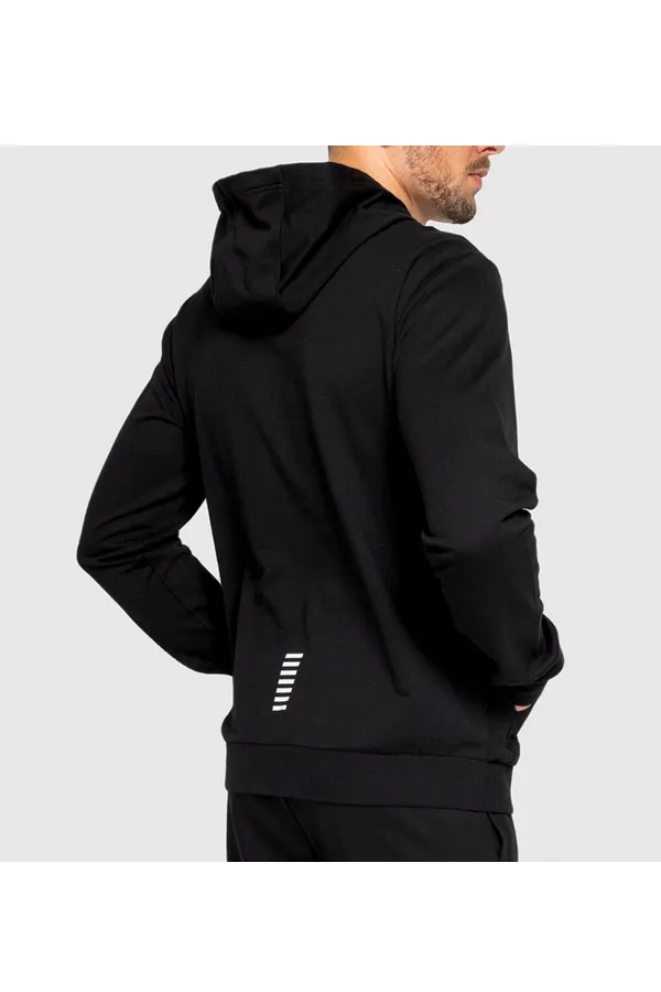 Armani EA7 ID Logo Hoodie Black