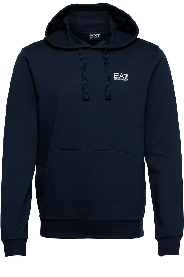 Armani EA7 ID Logo Hoodie Navy