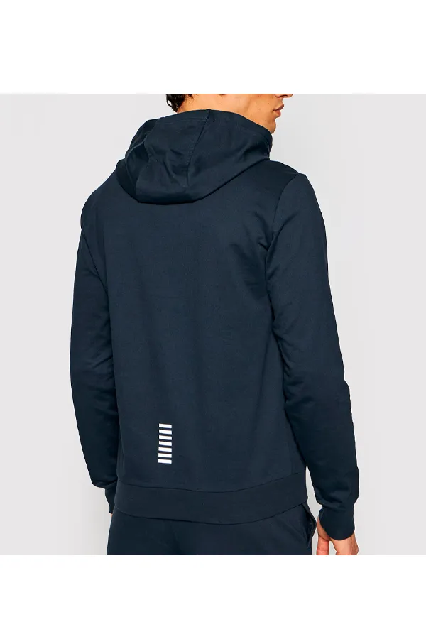 Armani EA7 ID Logo Hoodie Navy