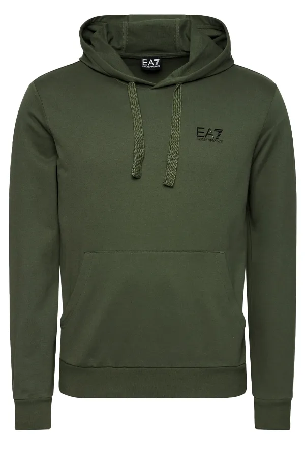 Armani EA7 ID Logo Hoodie Olive