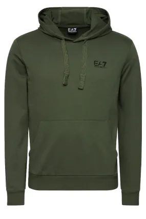 Armani EA7 ID Logo Hoodie Olive