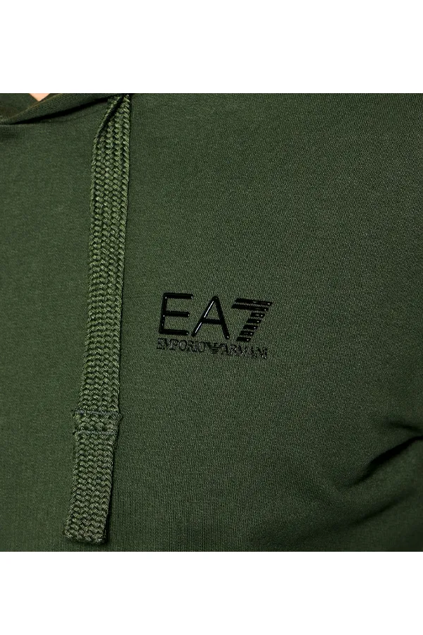 Armani EA7 ID Logo Hoodie Olive