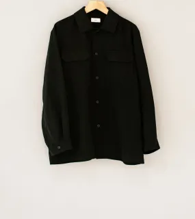 Aton 'CPO Shirt' (Black Nidom Silk Linen)