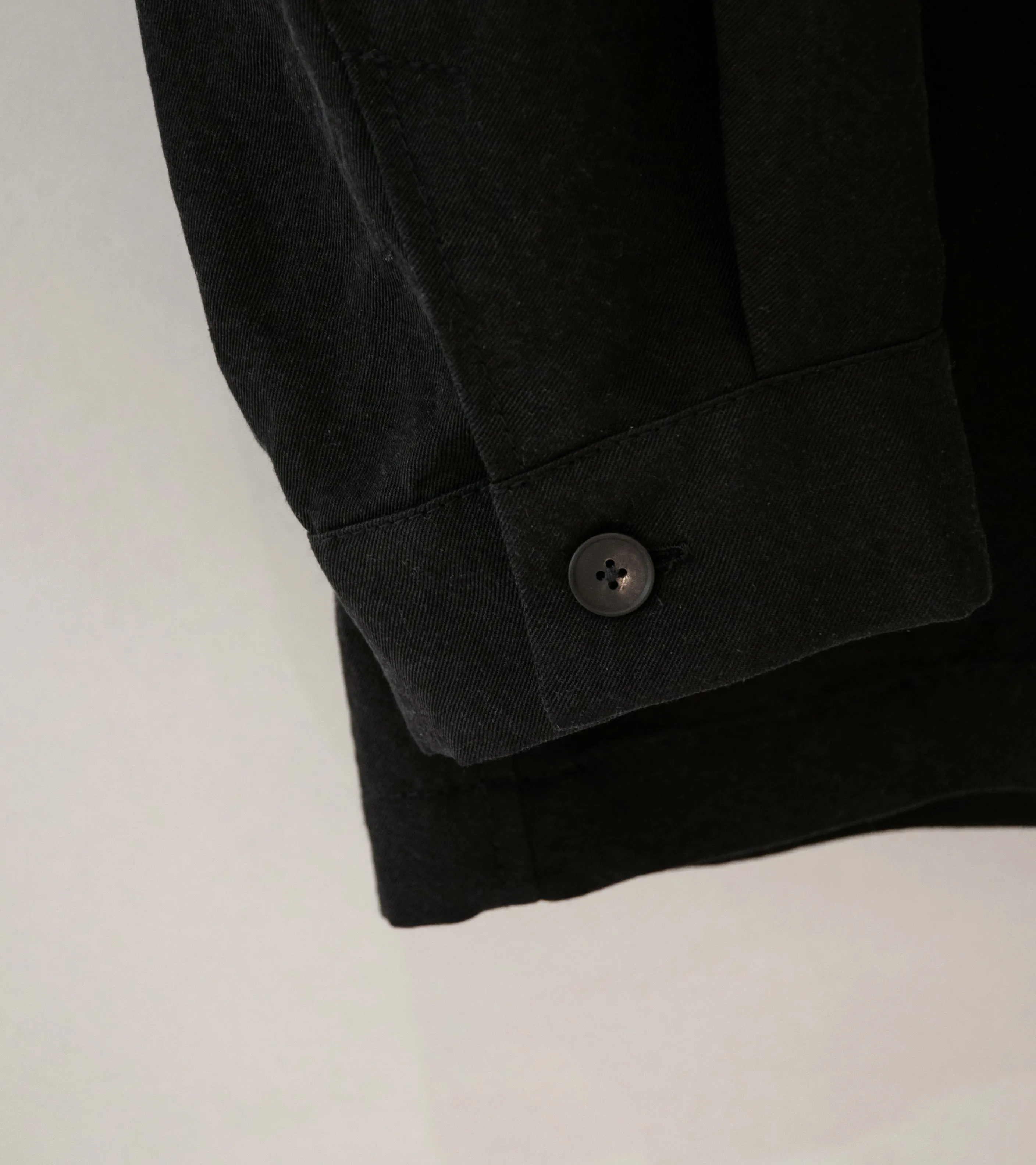 Aton 'CPO Shirt' (Black Nidom Silk Linen)