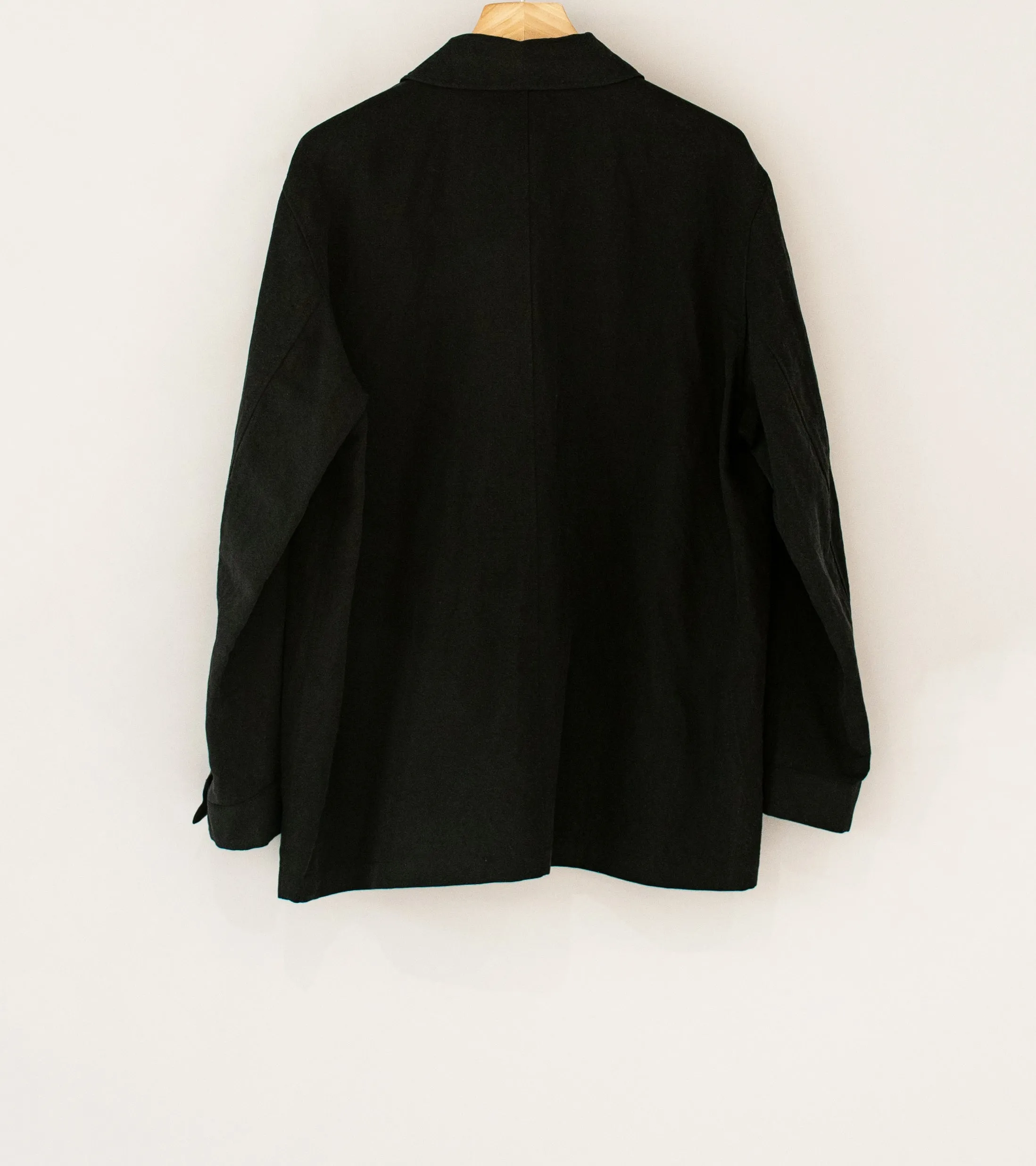 Aton 'CPO Shirt' (Black Nidom Silk Linen)