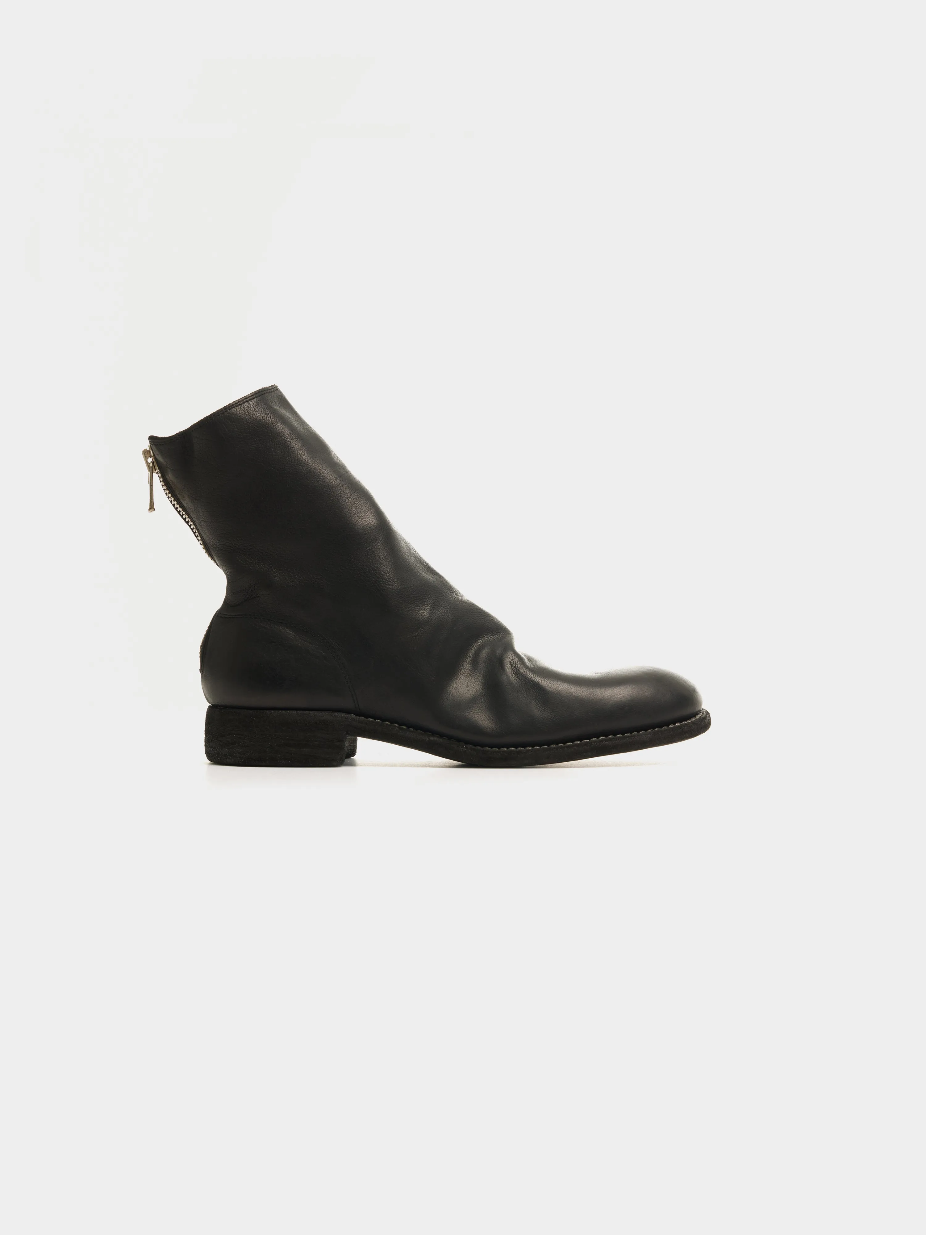 Back Zip Ankle Boot, BLKT