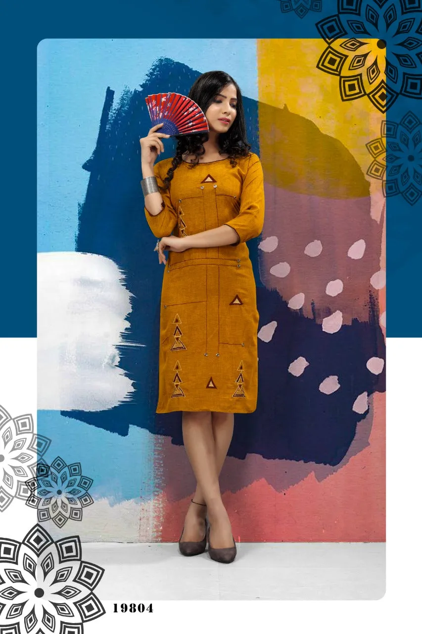 Bandhani Palace Launched Popcorn Vol 2 Rayon Daily Wear Kurtis Collection