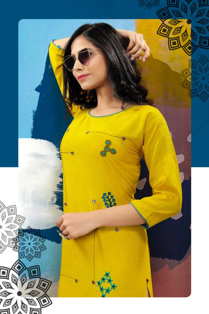 Bandhani Palace Launched Popcorn Vol 2 Rayon Daily Wear Kurtis Collection