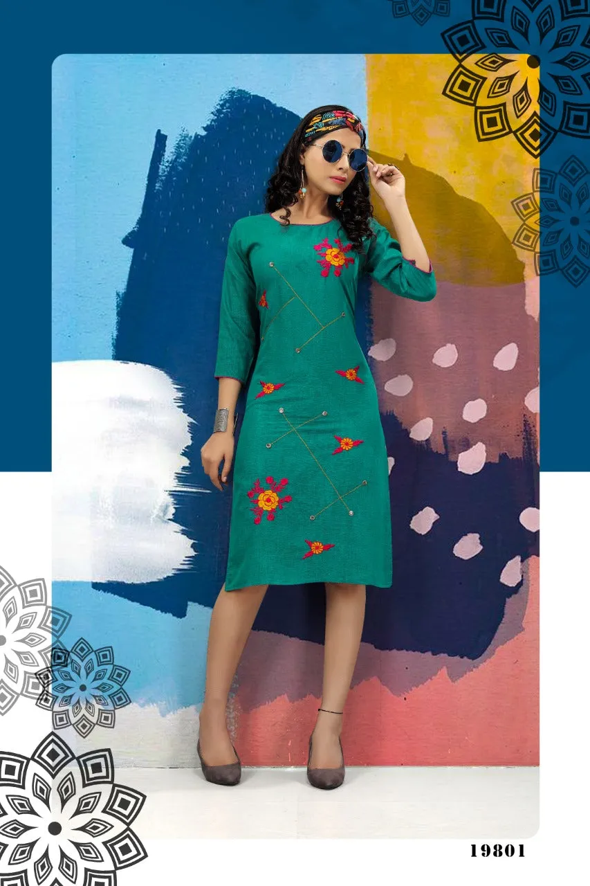 Bandhani Palace Launched Popcorn Vol 2 Rayon Daily Wear Kurtis Collection