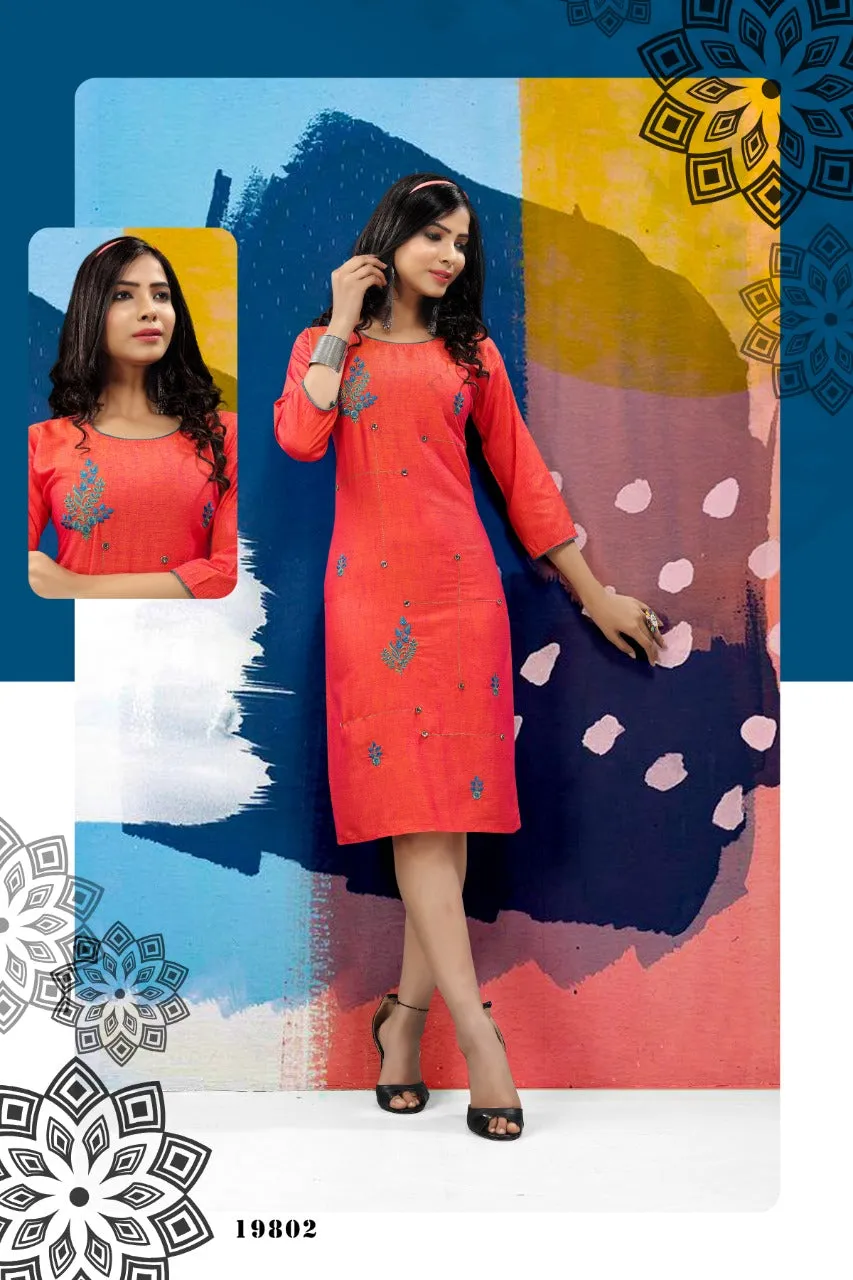 Bandhani Palace Launched Popcorn Vol 2 Rayon Daily Wear Kurtis Collection