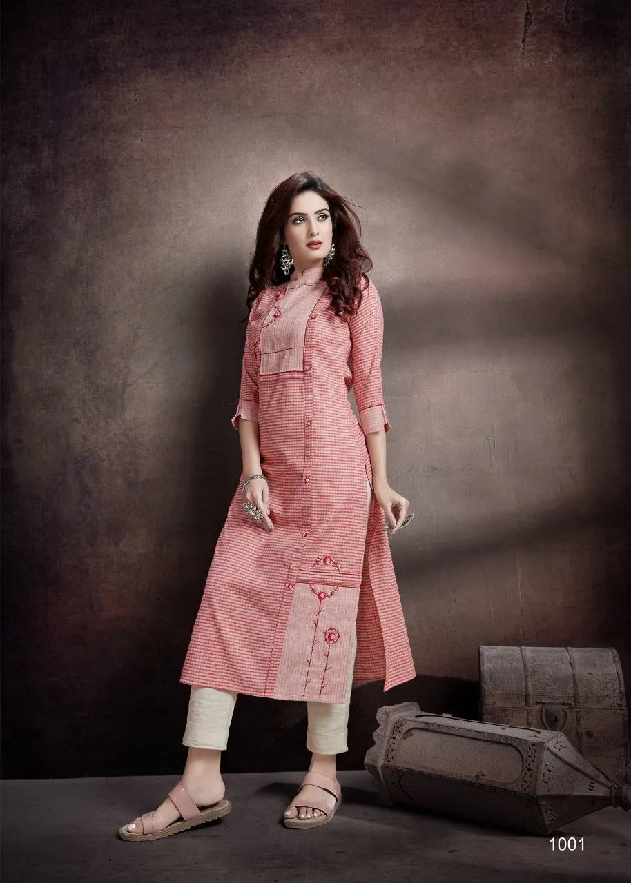 Bandhani Palace Presents Preety Girl Handloom Cotton Casual Wear Kurtis Collection