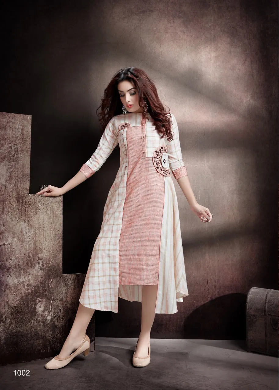 Bandhani Palace Presents Preety Girl Handloom Cotton Casual Wear Kurtis Collection