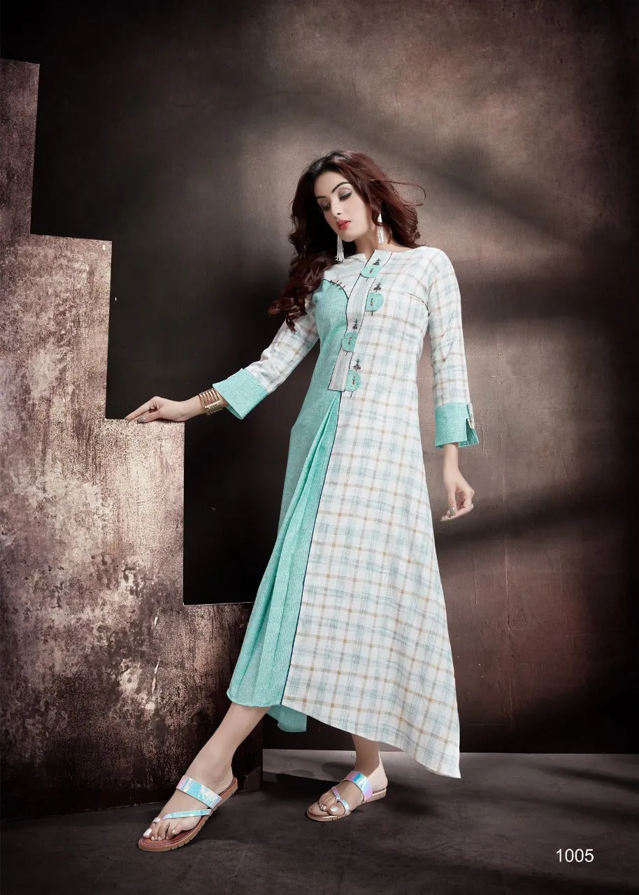 Bandhani Palace Presents Preety Girl Handloom Cotton Casual Wear Kurtis Collection