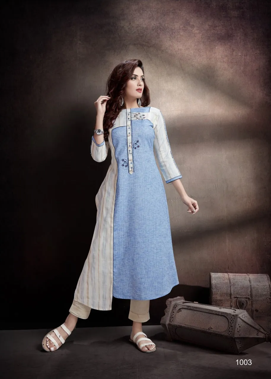 Bandhani Palace Presents Preety Girl Handloom Cotton Casual Wear Kurtis Collection