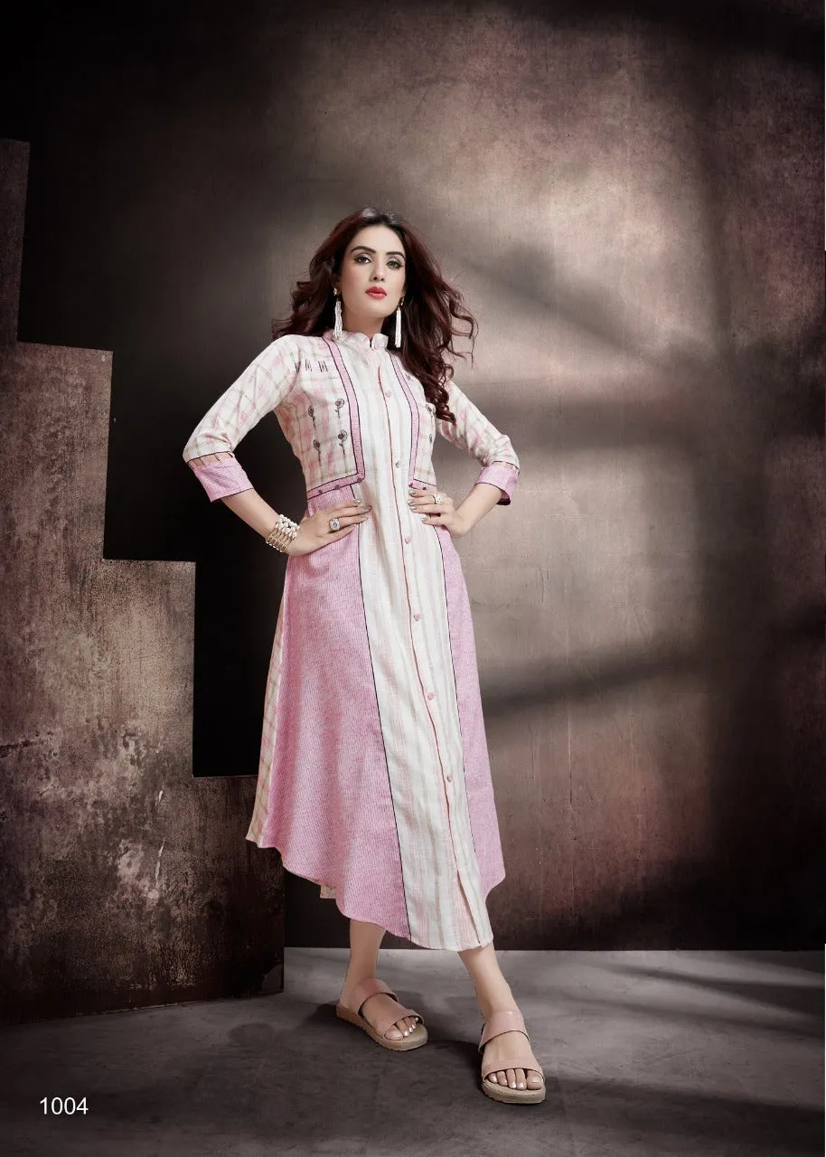 Bandhani Palace Presents Preety Girl Handloom Cotton Casual Wear Kurtis Collection