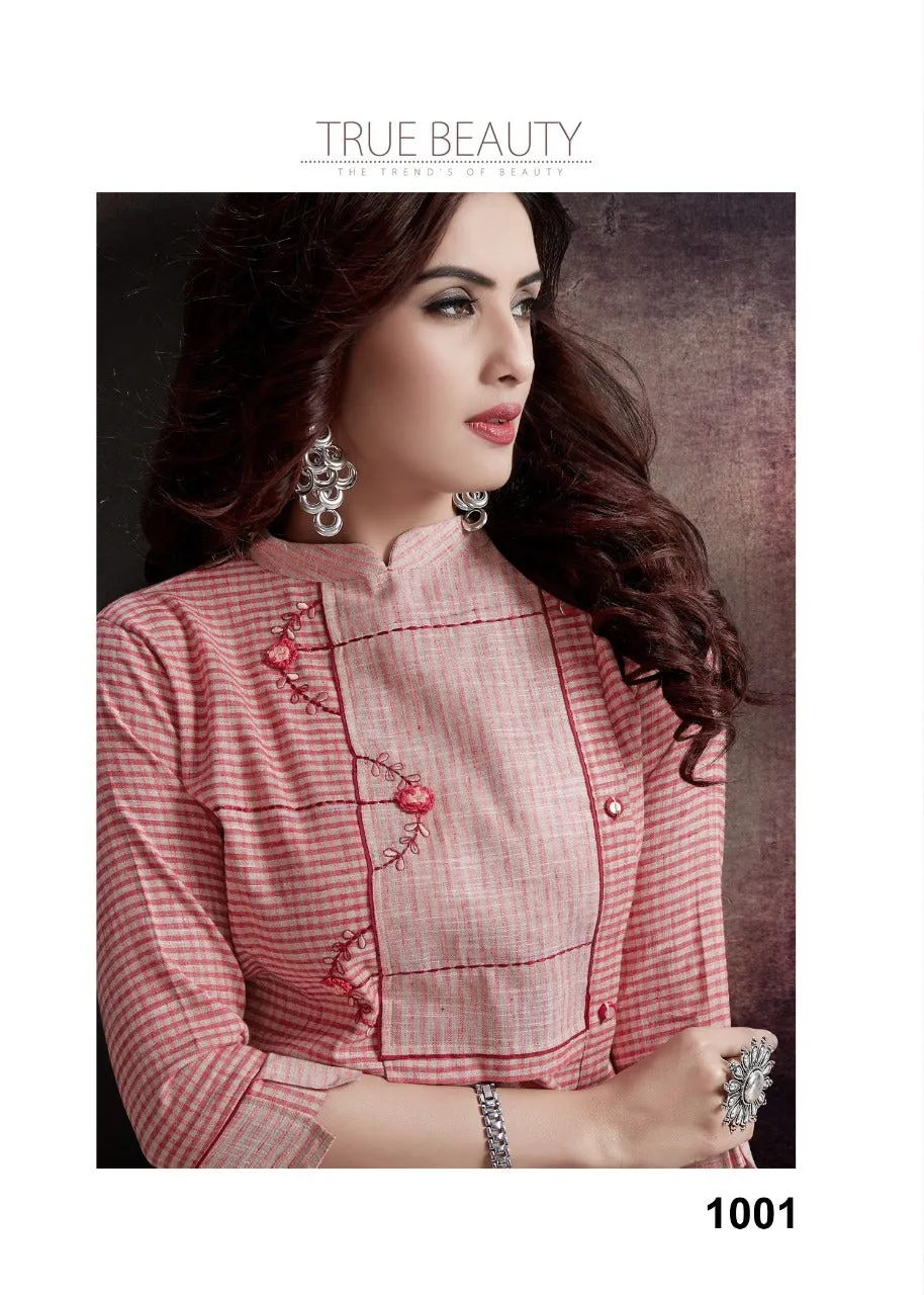 Bandhani Palace Presents Preety Girl Handloom Cotton Casual Wear Kurtis Collection