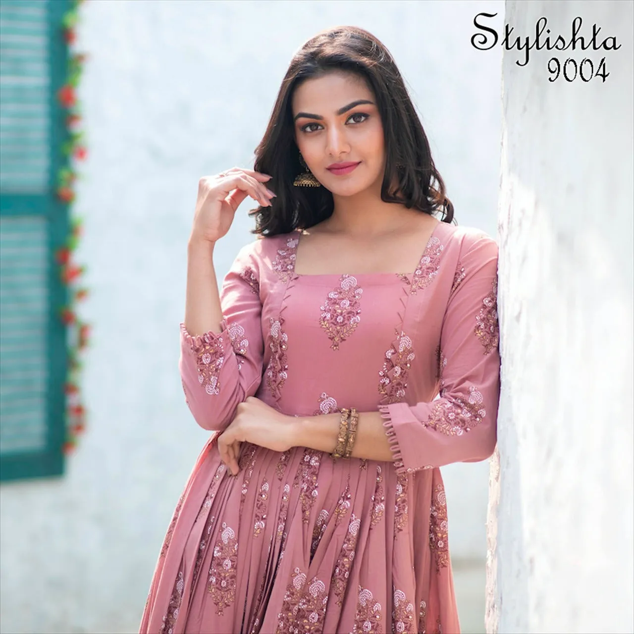 Bandhani Palace Presents Stylishta Vol 9 Maslin Fancy Designer Gown Type Kurtis Collection