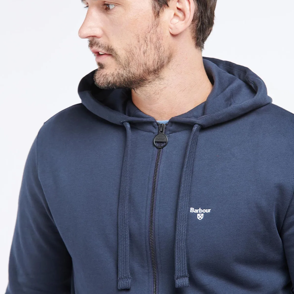 Barbour - Bavington Zip Hoodie in Navy