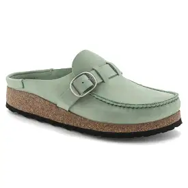 Birkenstock Women's Buckley Nubuck Leather (Matcha - Narrow Fit)