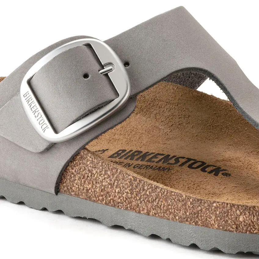 Birkenstock Women's Gizeh Big Buckle Nubuck Leather (Dove Gray)