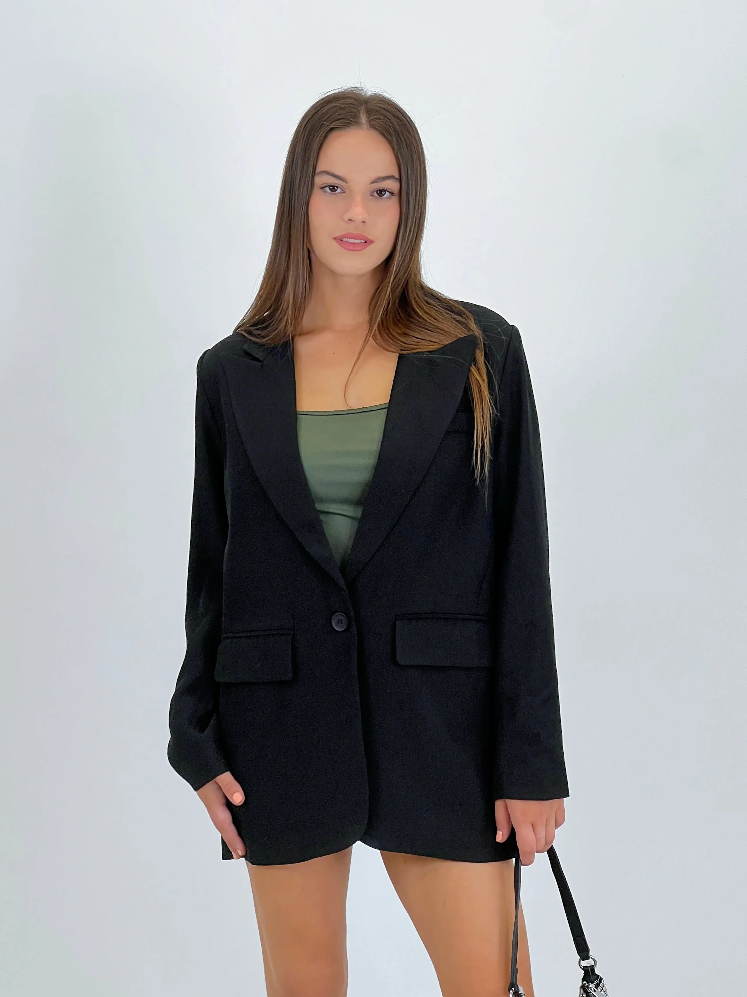 Blazer larga recta