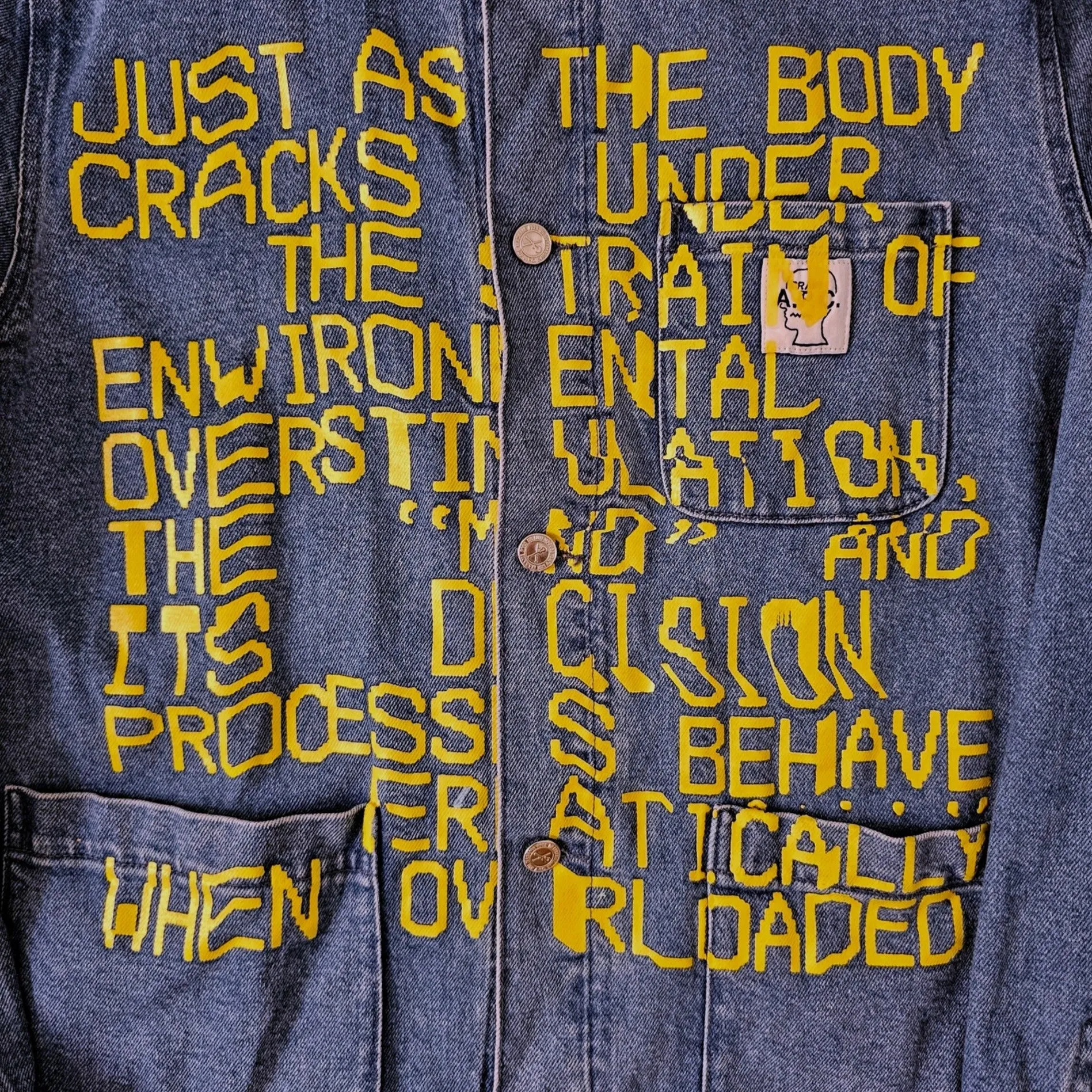 Blue APC Brain Dead denim jacket