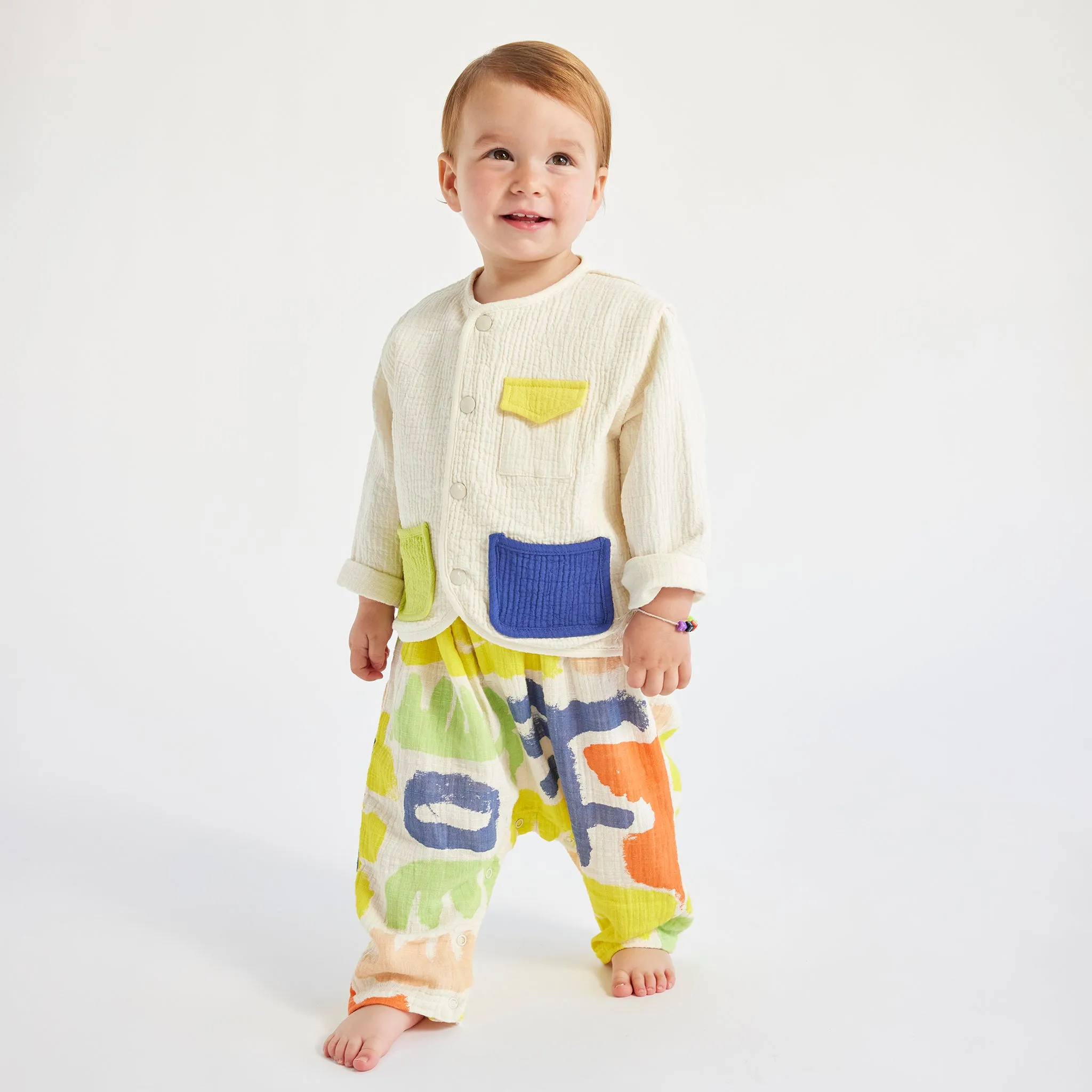 Bobo Choses Baby Colourblock Jacket Cream