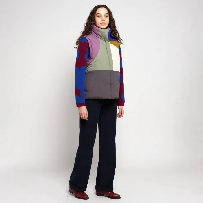 Bobo Choses Woman Landscape Colour Block Puffer Jacket Multicolour