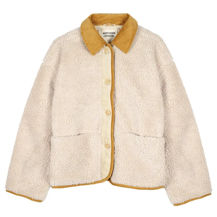 Bobo Choses Woman White Shades Shearling Jacket Off White