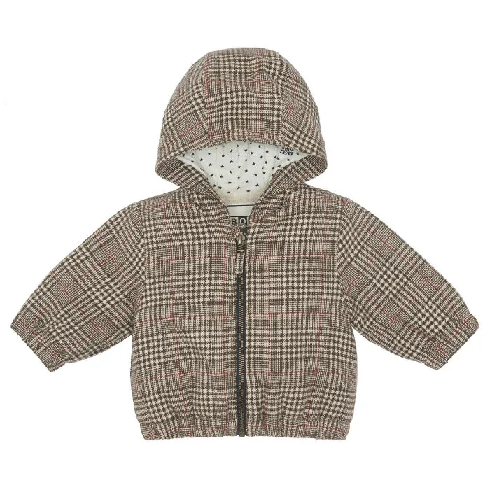 Bonton Baby Balloon Jacket British Brown Checks