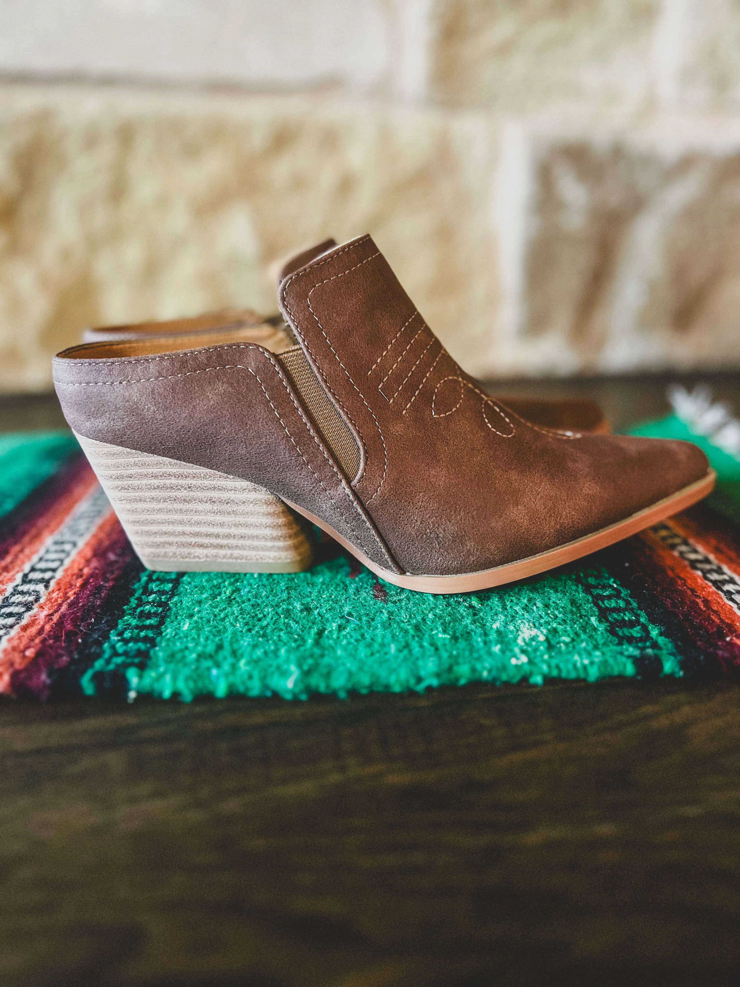 Brown Western Mules