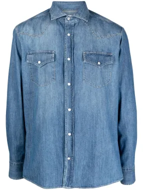 Brunello Cucinelli Chemise en jean à boutonnière