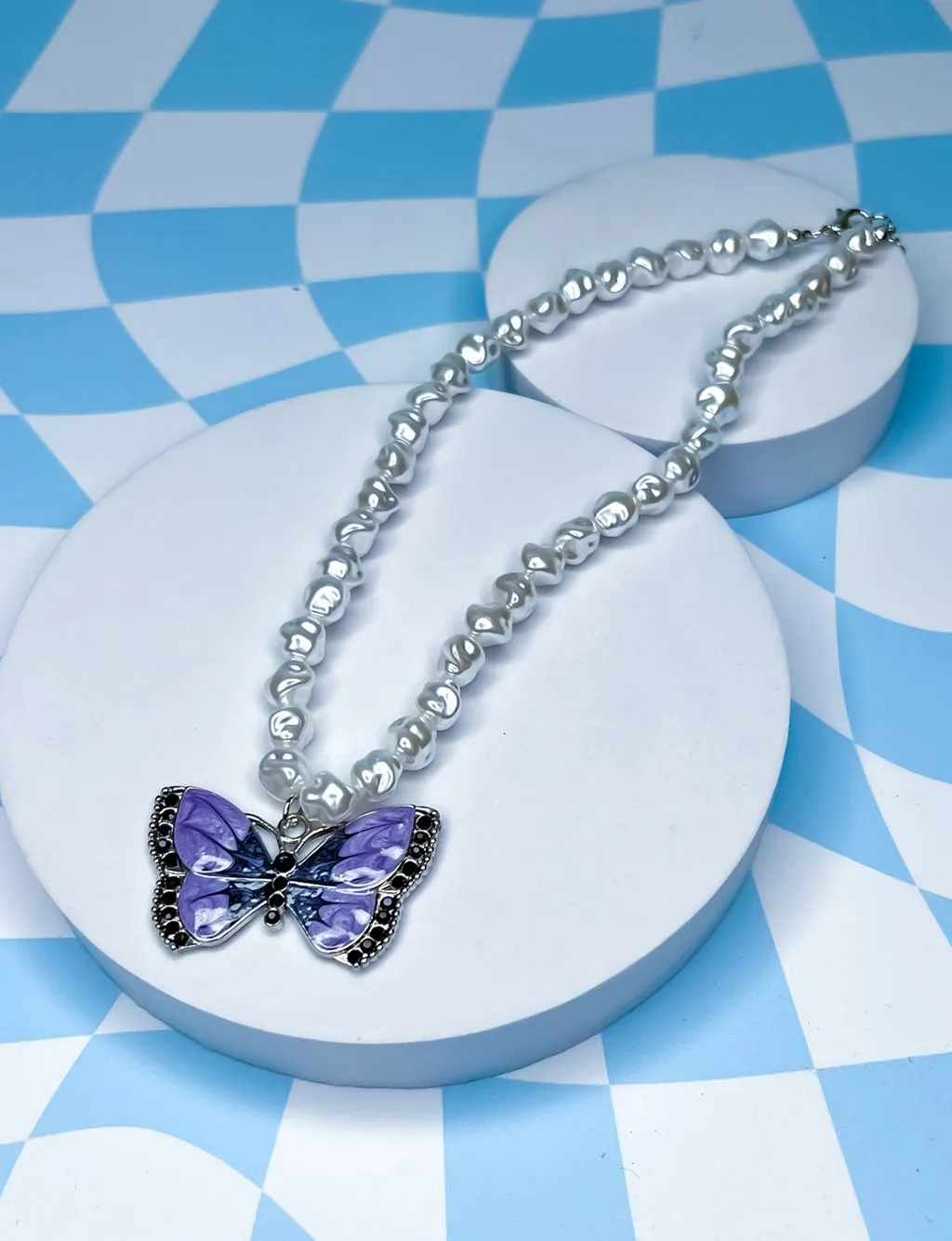 BUTTERFLY MAGIC NECKLACE - PURPLE