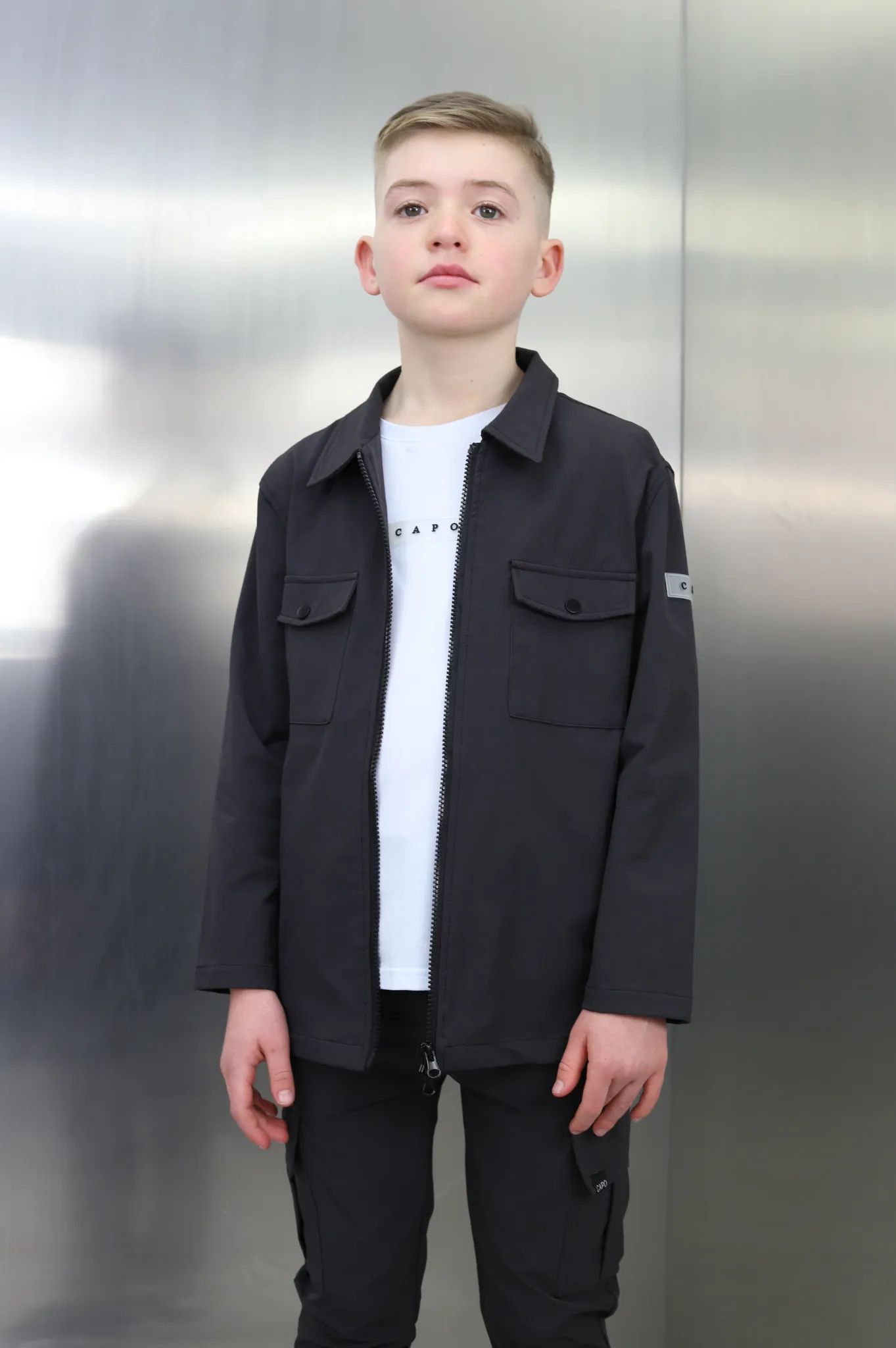 Capo KIDS - BUTTON Jacket - Charcoal