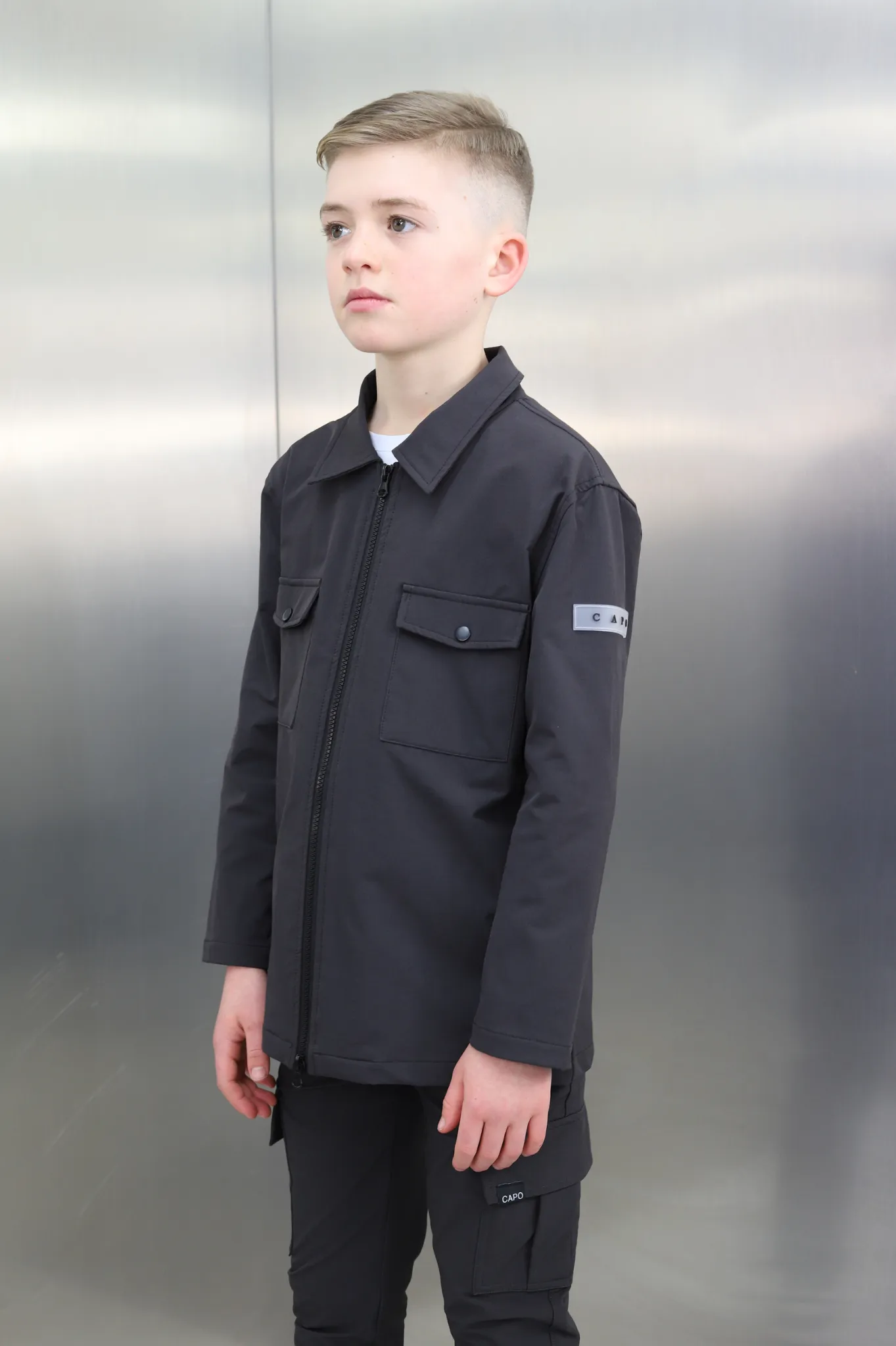 Capo KIDS - BUTTON Jacket - Charcoal