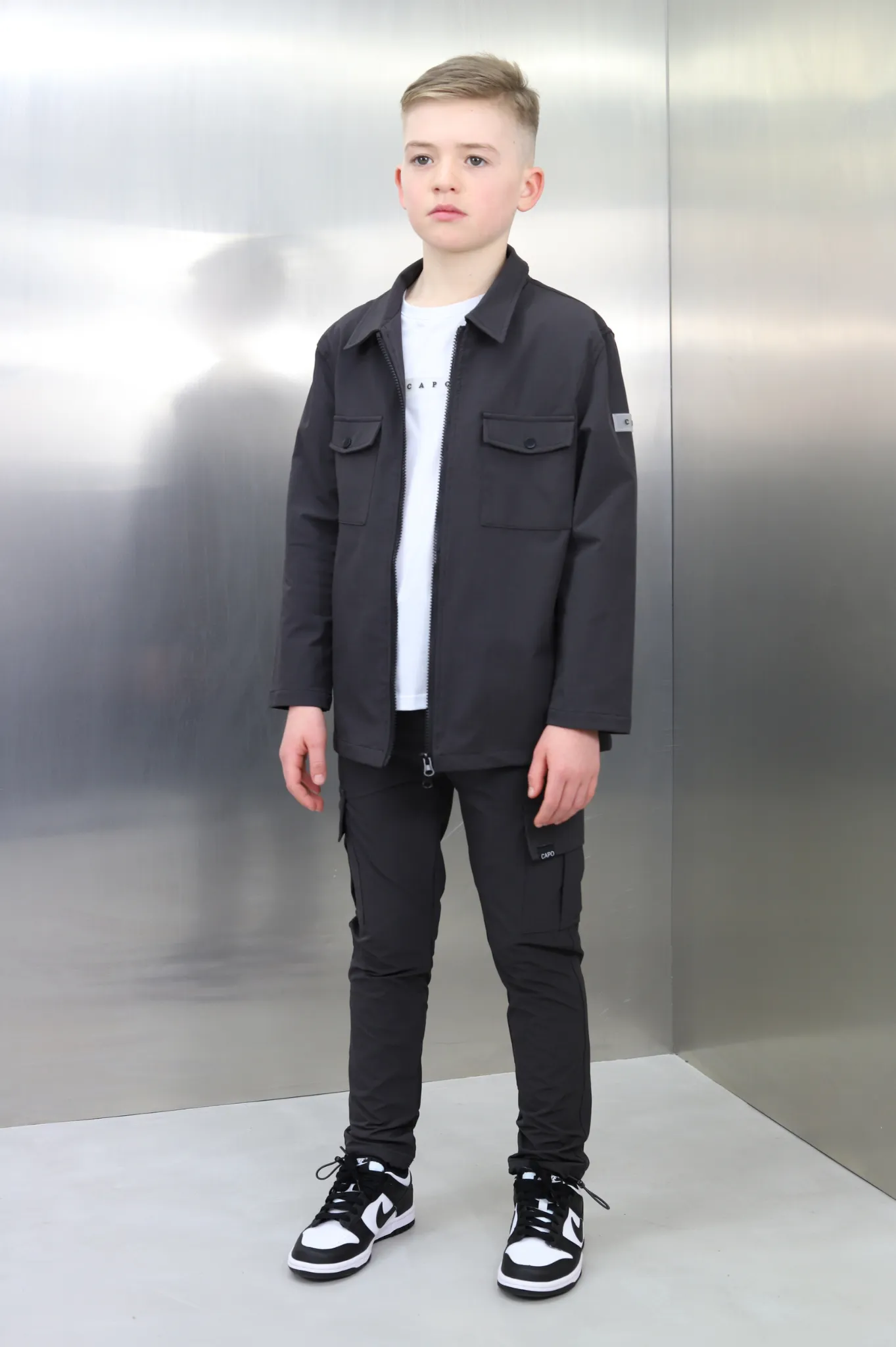 Capo KIDS - BUTTON Jacket - Charcoal