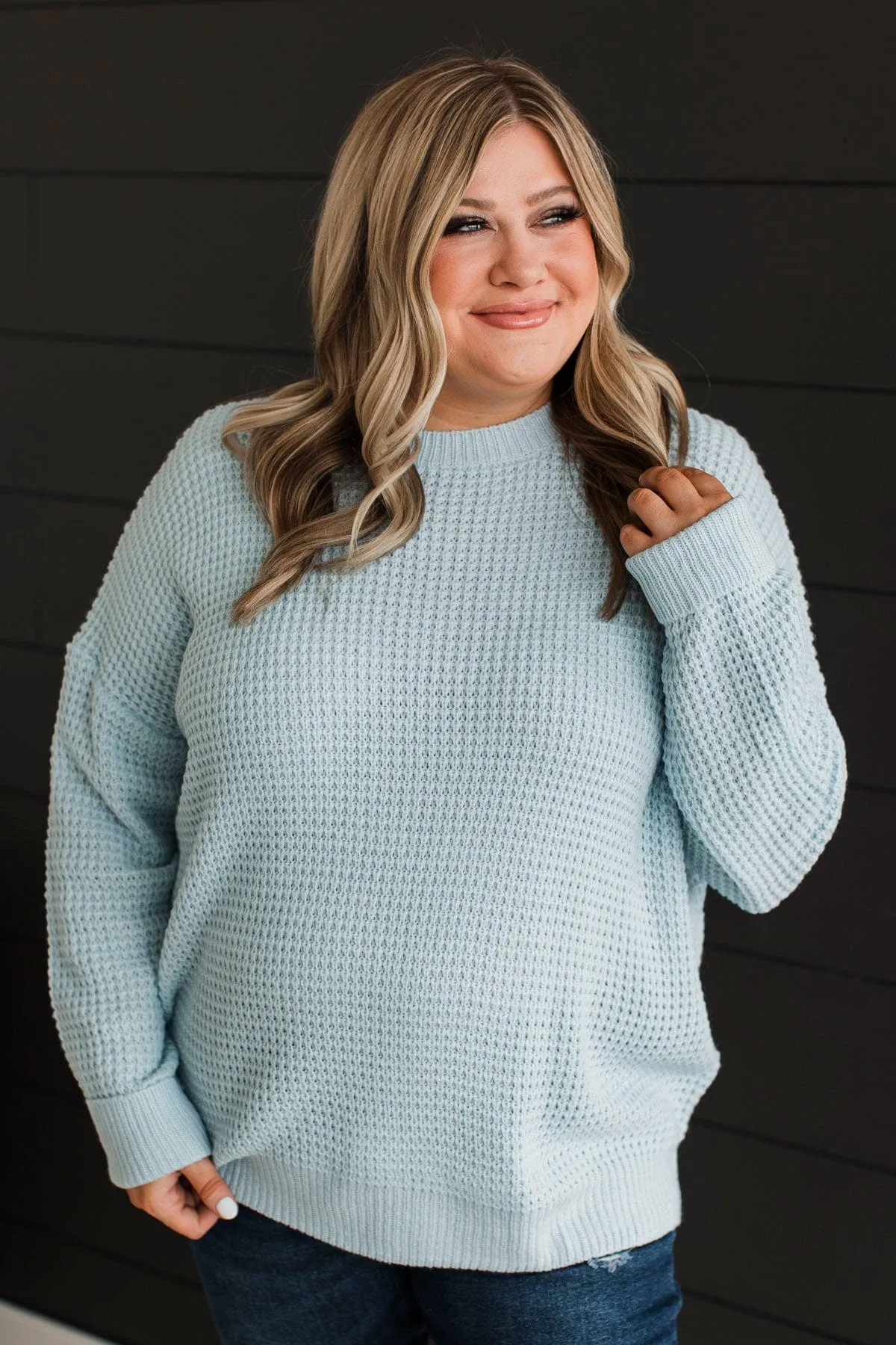 Captivating In Color Knit Sweater- Sky Blue