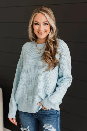 Captivating In Color Knit Sweater- Sky Blue