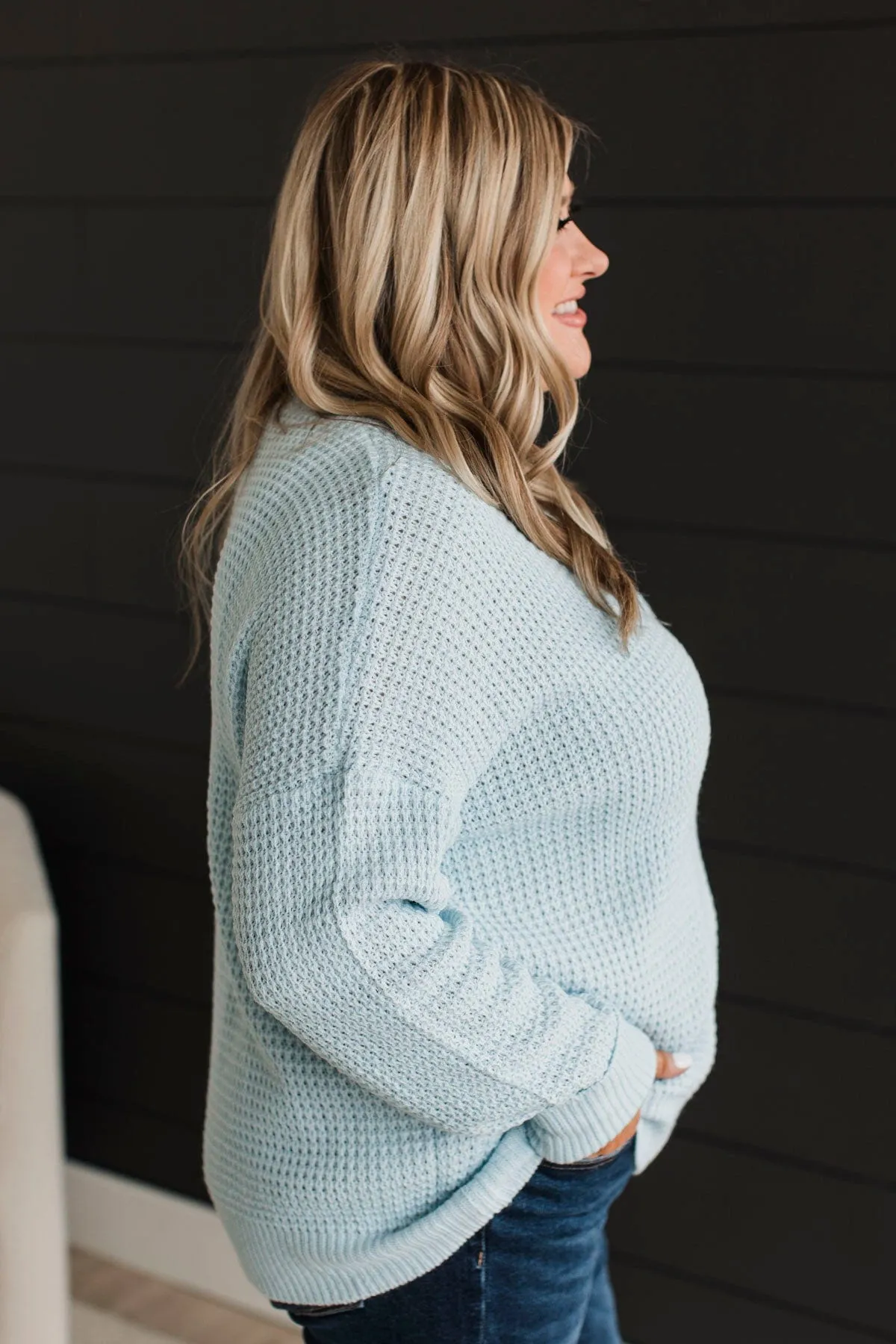 Captivating In Color Knit Sweater- Sky Blue