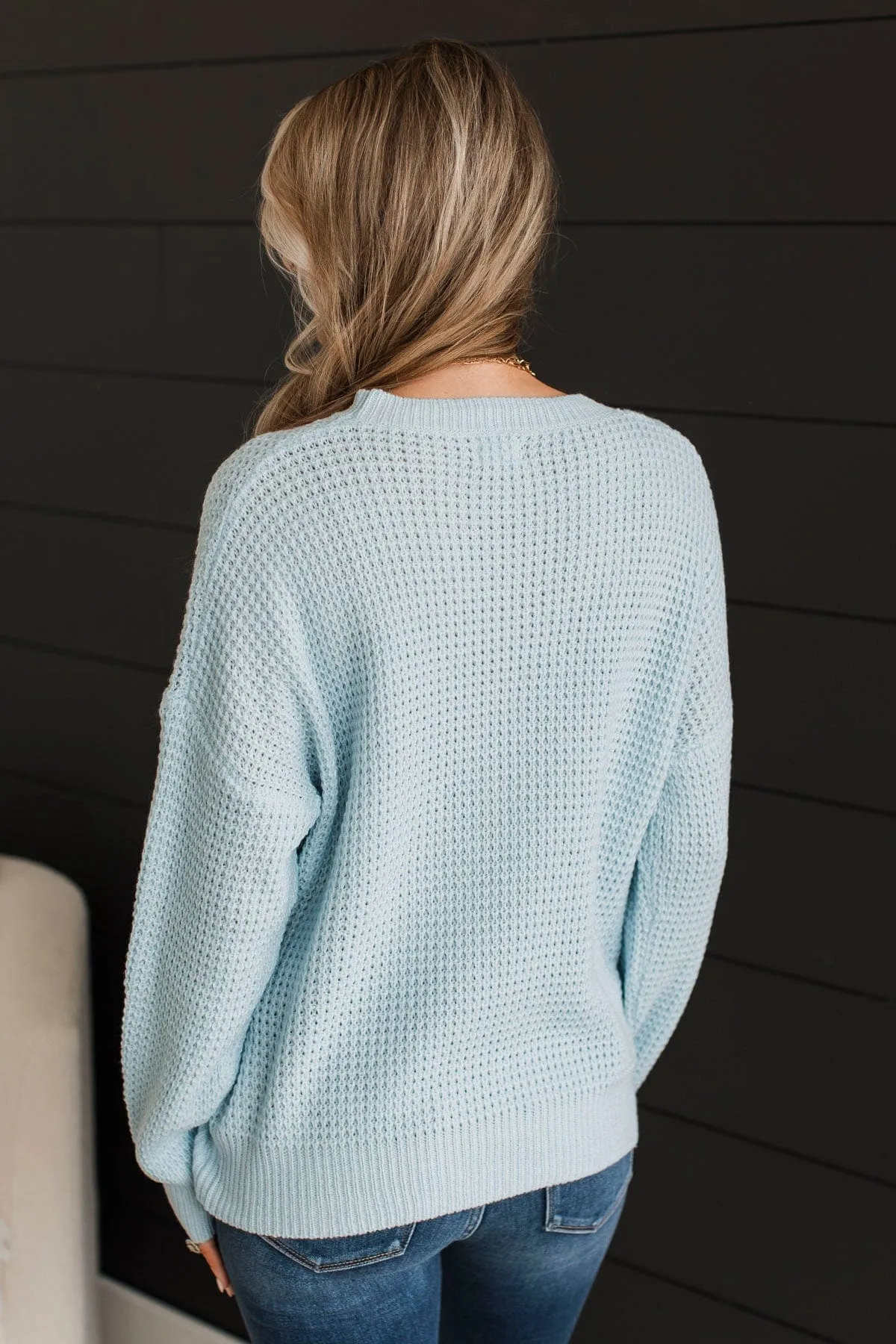 Captivating In Color Knit Sweater- Sky Blue