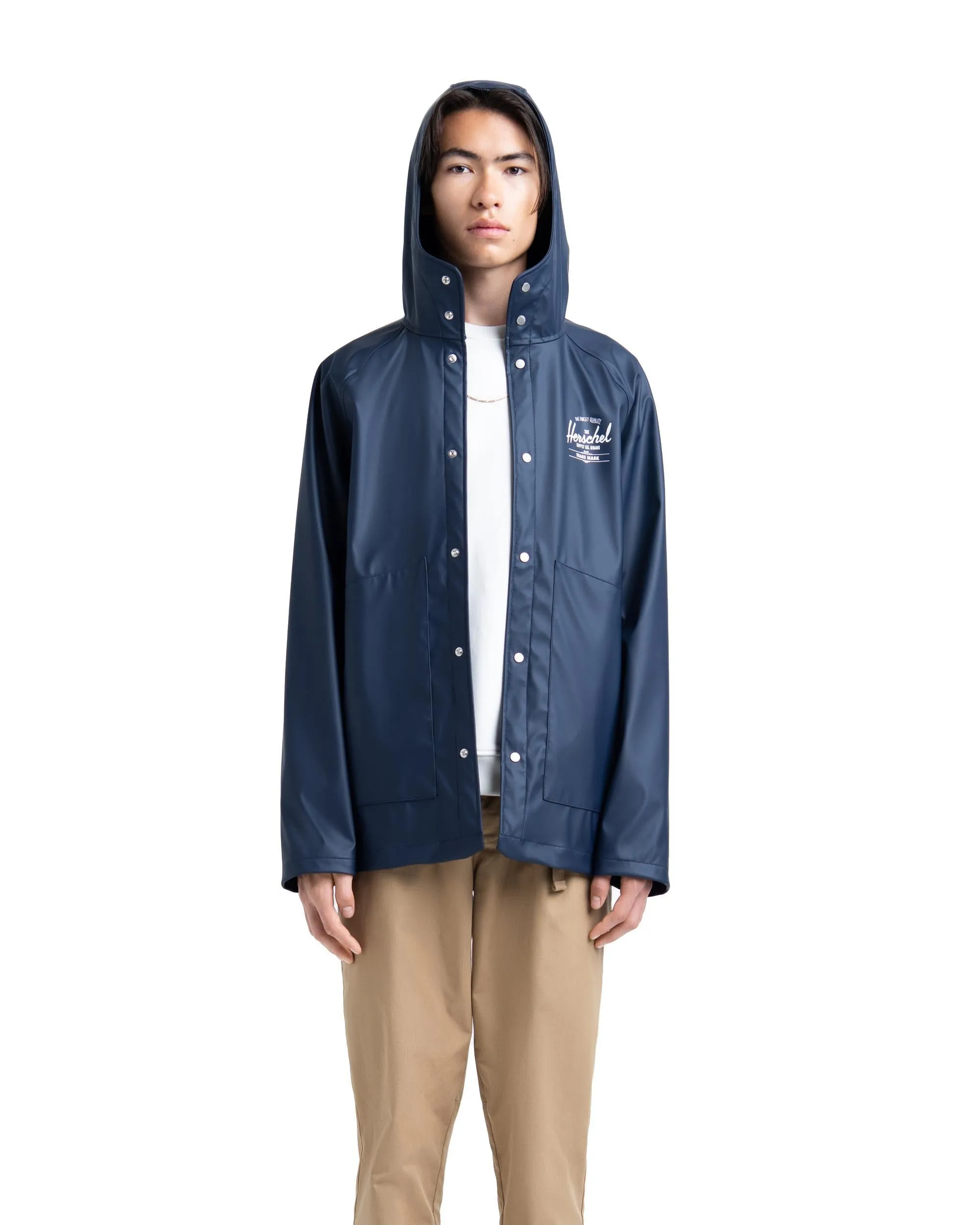 Casaco Herschel Homem Rainwear Peacoat/White Classic Logo 2