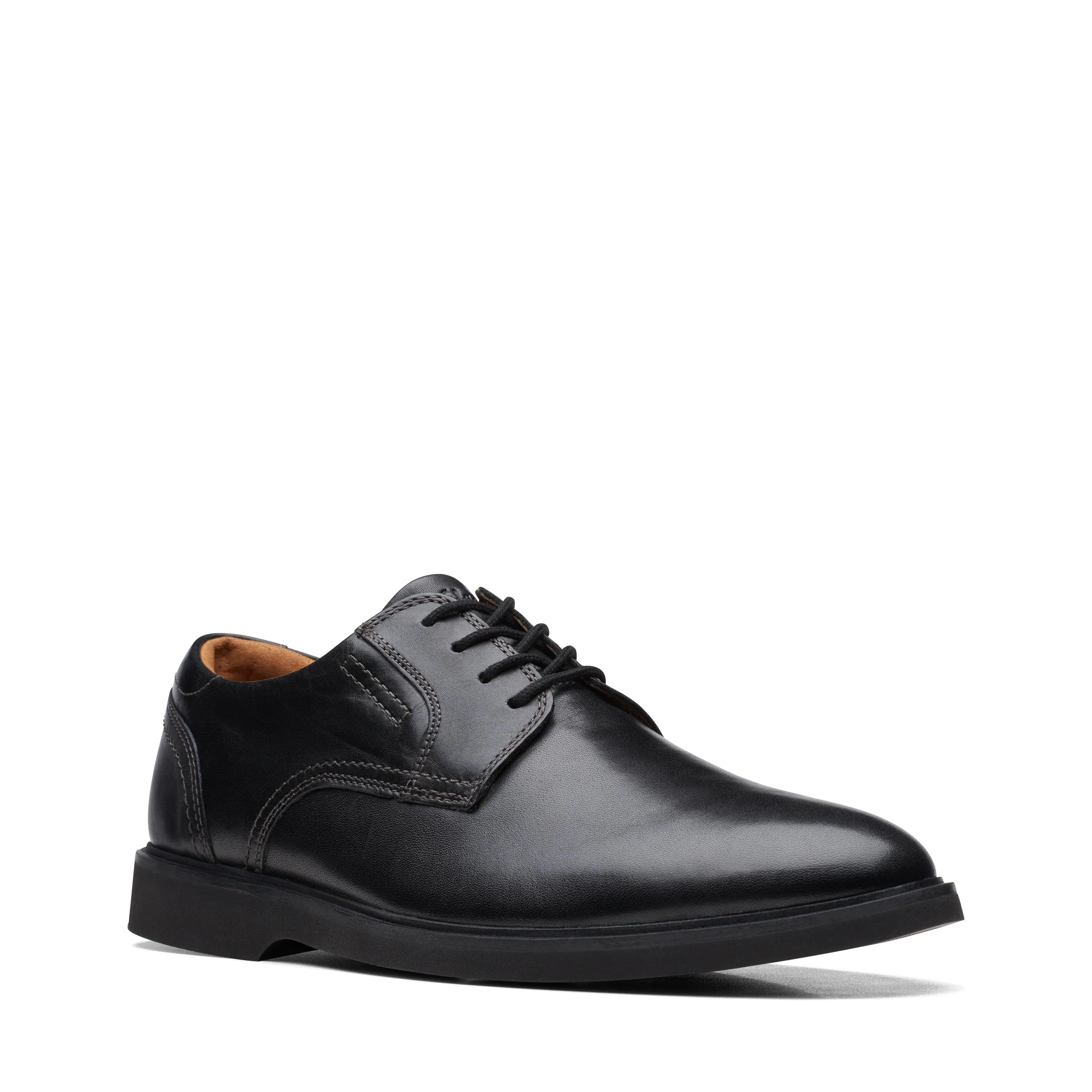 CLARKS | ZAPATOS CASUAL HOMBRE | MALWOOD LACE BLACK LEATHER | NEGRO