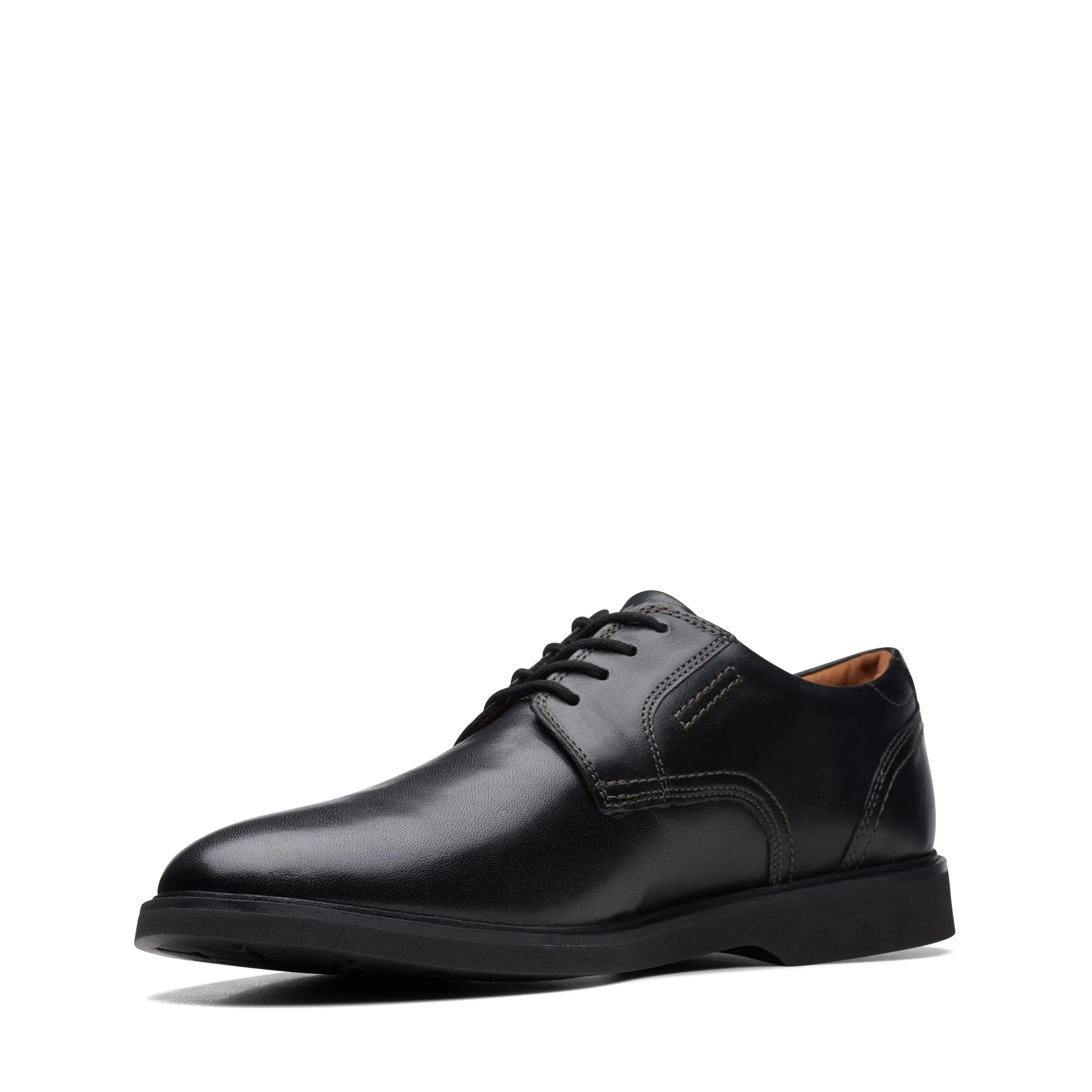 CLARKS | ZAPATOS CASUAL HOMBRE | MALWOOD LACE BLACK LEATHER | NEGRO